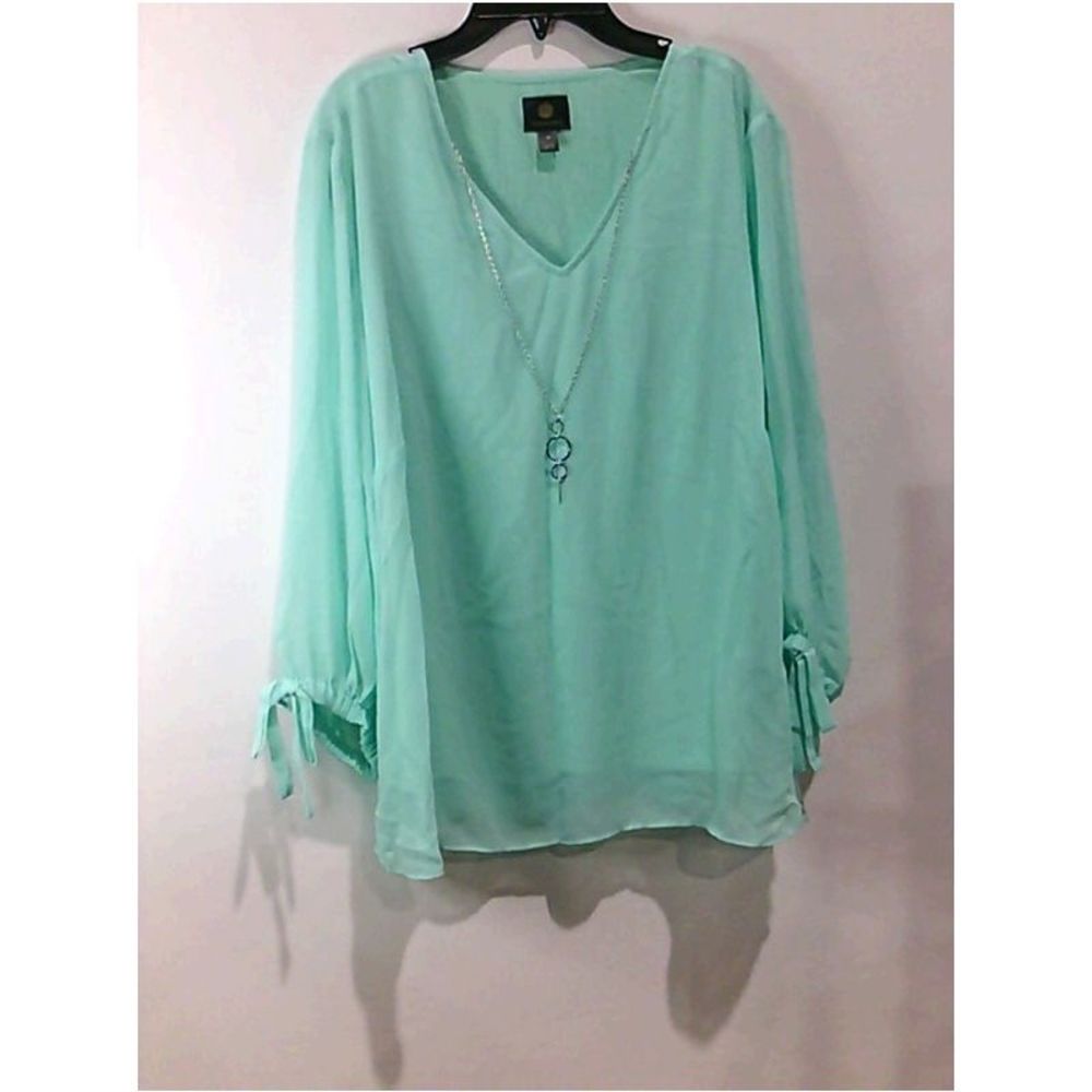 Jm Collection Womens 100141902MS Regular Pull On, Light Green, Size X-Large